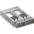 1000151446 Molex Connector Accessories zQSFP+ Cage Right Angle Stainless Steel Nickel zQSFP+™ Tray