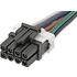 0451350801 Molex Cable Assembly UL 1007 0.15m 16AWG Power to Power 8 to 8 POS F-F Crimp-Crimp Mini-Fit TPA2 Bag