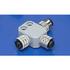 0845860017 Molex Conn M12 Circular F/F/M 5/5/5 POS T Style Panel Mount 15 Terminal 3 Port Micro-Change®