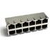 0857281003 Molex Conn RJ-45 F 96 POS 2.54mm Solder RA Thru-Hole 168 Terminal 12 Port Cat 5e Tray