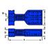 Molex. Quick Disconnect Terminal 14-16AWG Brass Blue F 21.84mm Electro Tin InsulKrimp™ Bag - 0190030044