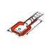 Molex. Quick Disconnect Terminal 18-22AWG Brass Red M 24.38mm Zinc Chromate Avikrimp™ Bag - 0190010001