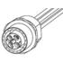 1205020008 Molex Brad® M12 Power Receptacle 4 Poles Female (Straight) to 16 AWG Leads T-Coded Front Panel Mount 0.50m (1.64