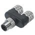 1200680228 Molex Conn M12 Circular Splitter M/F/F 4/4/4 POS Y Style 1/2 Port Micro-Change®