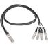 0747641051 Molex Cable Assembly Twinax 0.5m 30AWG QSFP+ to 4(SFP+) 38 to 20 POS M-M Crimp-Crimp QSFP Plus/QSFP+/SFP Plus/SFP+ Bag