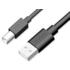 0687680403 Molex USB Shielded I/O Cable Assembly, USB 2.0, Type A Male-to-Type B Male, 2.0m Length, Black