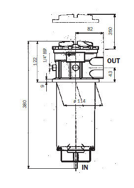 Фильтр для жидкостей гидравлический с сифоном для всасывания SF2 250 - 350 MP Filtri