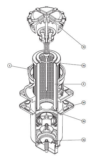 Фильтр для жидкостей гидравлический возвратный полупогружной RF2 MP Filtri