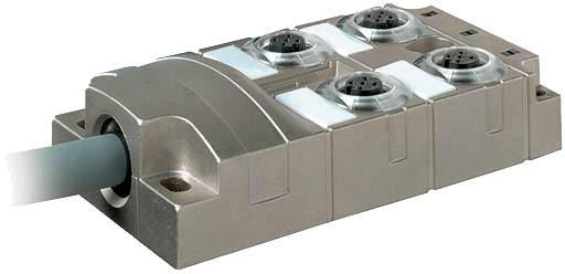 Murrelektronik. MVP12-METALL, 4XM12, 5-POLE, PRE-WIRED CABLE 3.0m PUR 16x0,34+3X0.75 - 8000-54712-4010300