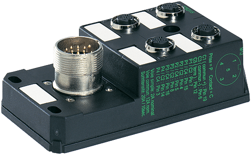 Murrelektronik. M12 DISTRIBUTOR BOX 4-WAY, 5-POLE, NO LED MVD4-U-XA M23 connector 19-pole - 276315