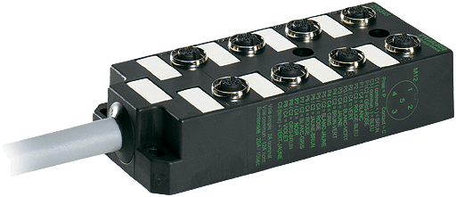 Murrelektronik. M12-DISTRIBUTOR BOX 8-WAY, 5-POLE WITHOUT LED MVC8-UQQ15.0-XA 15m PUR-CNOMO-cable 16x0,34/3x1 - 276847