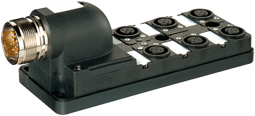 Murrelektronik. MVP12, 6XM12, 5POLE, M23 19POL. CON. Connector exit 90° - 27786