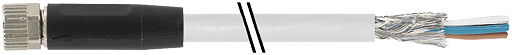 Murrelektronik. M8 FEMALE 0° , SHIELDED PUR 4X0.34 shielded GRAY, UL/CSA, drag ch 30m - 7000-08761-2413000