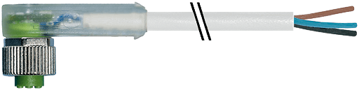 Murrelektronik. M12 FEMALE 90° RPP PUR 3x0,75 grey UL,CSA+drag chain 10m - 7000-13701-2361000