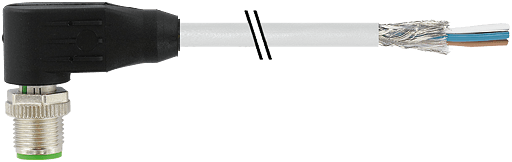 Murrelektronik. M12 male 90° shielded with cable PUR 5x0.34 shielded gy 135m - 341566