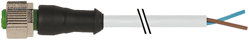 Murrelektronik. M12 FEMALE 0° CUBE67 PUR 2x0,5 GRAY, UL/CSA, drag ch 30m - 7000-15001-4143000