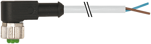 Murrelektronik. M12 female 90° with cable Cube67 PUR 2x0.5 gy UL/CSA+drag chain 20m - 7000-15021-4142000