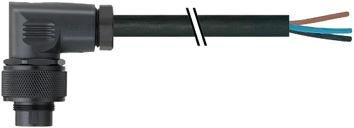 Murrelektronik. M16 MALE, 90° PUR 8x0.25 + 2x0,5 black 2m - 7000-16851-9590200