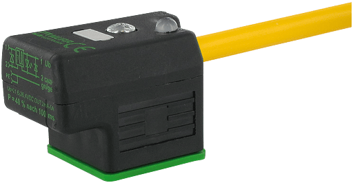 Murrelektronik. MSUD valve plug form A power reducer 40/60 PUR 3X0.75 YELLOW, 1.5m - 7000-18211-0360150