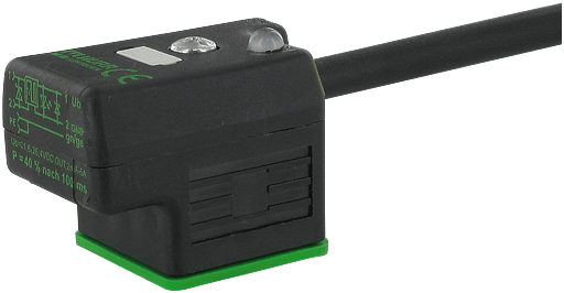 Murrelektronik. MSUD valve plug form A power reducer 40/60 PUR 3X0.75 black UL/CSA, drag ch 1.5m - 7000-18211-6360150