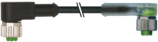 Murrelektronik. M12 MALE 90° / M12 FEMALE 90° LED PUR 3X0.34 black UL/CSA, drag ch 5m - 7000-40461-6330500
