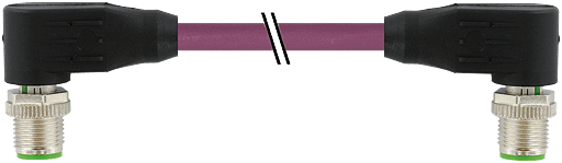 Murrelektronik. M12 male 90° / M12 male, 90°, shielded, Ethernet PUR 2x2xAWG22 shielded vt UL/CSA+dragchain 10m - 7000-44561-7981000