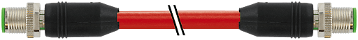 Murrelektronik. M12 male 0° / M12 male, 0°, shielded, Ethernet PUR 2x2xAWG22 shielded rd UL,CSA+dragchain 15m - 7000-44511-7921500