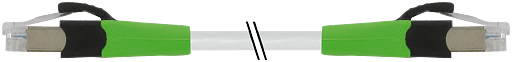 Murrelektronik. RJ45 male 0° / RJ45 male 0° Cabinet-Line, Ethernet FRNC/LS0H 2x2xAWG26 shielded gr 20m - 7000-74701-7772000
