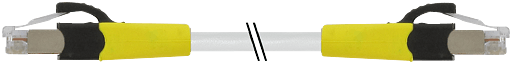 Murrelektronik. RJ45male 0° / RJ45male 0° Cabinet-Line sleeve,Giga FRNC/LS0H 4x2xAWG26 shielded gr 20m - 7000-74712-7782000