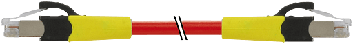 Murrelektronik. RJ45male 0° / RJ45male 0° Cabinet-Line sleeve,Giga FRNC/LS0H 4x2xAWG26 shielded rd 1,5m - 7000-74712-5780150