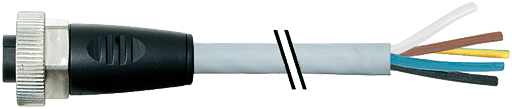 Murrelektronik. 7/8" female 0° with cable PUR 5x1.0 gy 30m - 7000-78021-9653000