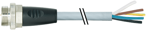 Murrelektronik. 7/8" male 0° with cable PUR 5x1.0 gy 53m - 7000-78421-9655300