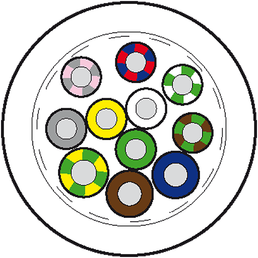 Murrelektronik. 50M MAIN CABLE PUR-JB 8*0,34+3*0,75 - 8000-00000-3735000