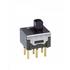 NKK Switches. Switch Slide ON None ON DPDT Top Slide 0.1A 28VAC 28VDC 0.4VA 100000Cycles PC Pins Thru-Hole - MS22ANG03