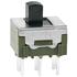 NKK Switches. Switch Slide ON None ON DPDT Top Slide 6A 250VAC 100000Cycles PC Pins Thru-Hole - MS22ANW03