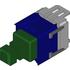 ESE20D423 Panasonic Switch Push Button N.O. SPST Square Plunger 0.1A 14VDC Momentary Contact PC Pins Thru-Hole Bulk