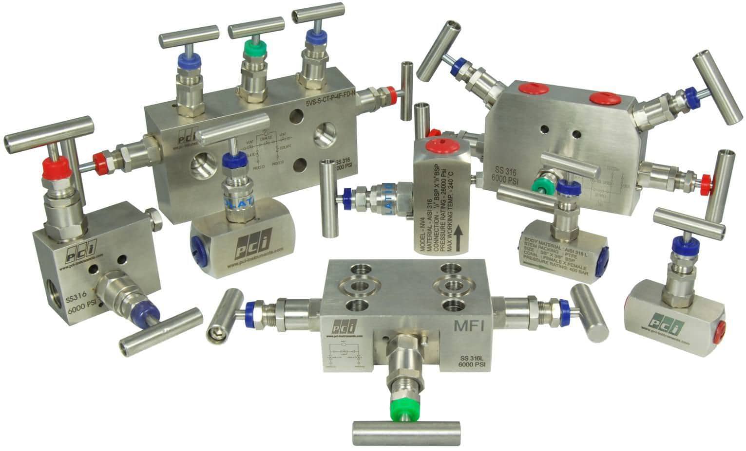 PCI Instruments Ltd. 5-клапанный коллектор NN4, NRPV, NGSV, 0-6000 psi - PCI-Instruments-Ltd-NN4-NRPV-NGSV-0-6000-psi