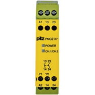 Pilz. Реле безопасности PNOZ X – E-STOP, защитная дверь, световая решетка - PNOZ X7 24VACDC 2n/o - 774059