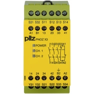 Pilz. Реле безопасности PNOZ X – E-STOP, защитная дверь, световая решетка - PNOZ X3 24VAC 24VDC 3n/o 1n/c 1so - 774310