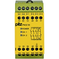 Pilz. Реле безопасности PNOZ X – E-STOP, защитная дверь, световая решетка - PNOZ X3 115VAC 24VDC 3n/o 1n/c 1so - 774315