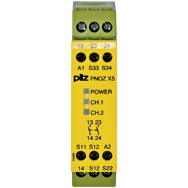 Pilz. Реле безопасности PNOZ X – E-STOP, защитная дверь, световая решетка - PNOZ X5.1 24VDC 2n/o - 774324