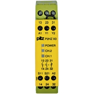 Pilz. Реле безопасности PNOZX – Контроль двуручного управления - P2HZ X3 24VDC 2n/o 1n/c - 774350