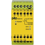 Pilz. Реле безопасности PNOZX – Контроль двуручного управления - P2HZ X1 120VAC 3n/o 1n/c - 774436
