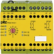 Pilz. Реле безопасности PNOZ X – Контроль времени - PNOZ XV2.1 30/24-240VACDC 2n/o 2n/o t - 774550