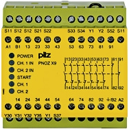 Pilz. Реле безопасности PNOZ X – E-STOP, защитная дверь, световая решетка - PNOZ X9 42VAC 24VDC 7n/o 2n/c 2so - 774601