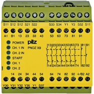 Pilz. Реле безопасности PNOZ X – E-STOP, защитная дверь, световая решетка - PNOZ X9 200-230VAC 24VDC 7n/o 2n/c 2so - 774606