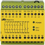 Pilz. Реле безопасности PNOZ X – E-STOP, защитная дверь, световая решетка - PNOZ X10 230-240VAC 6n/o 4n/c 3LED - 774706