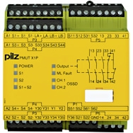 Pilz. Реле безопасности PNOZ X – Контроль мьютинга - PMUT X1P 24VDC 3n/o 1n/c 5so - 778010
