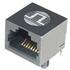 Pulse. Conn Telephone/Telecom F 8 POS 1.02mm Solder RA Thru-Hole 8 Terminal 1 Port Tray Cat 3 - E5J88-00LJG5-L