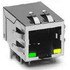J00-0051NL Pulse Conn RJ-45 F 8 POS 2.54mm Solder RA Thru-Hole 12 Terminal 1 Port Cat 5/Cat 6